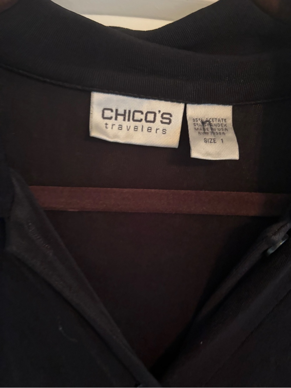 Chico's Travelers Black Button down dress